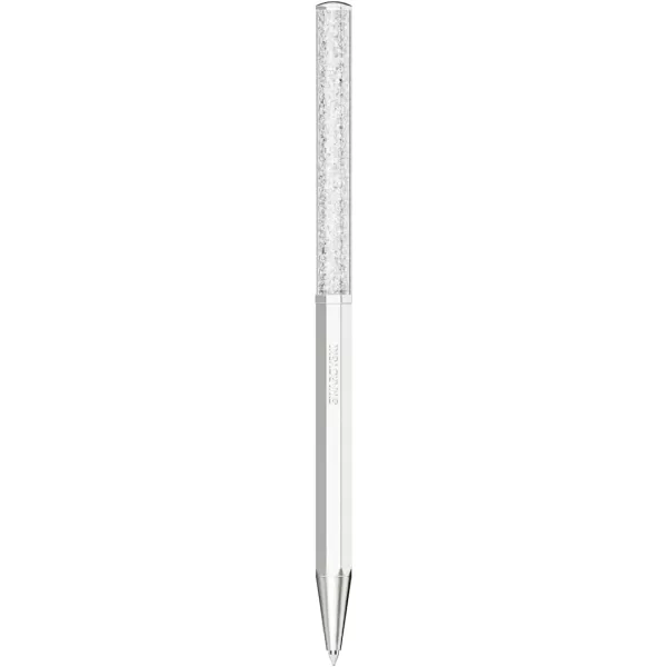 SWAROVSKI Crystalline Ballpoint Pen Chrome Finish with Light Blue Crystals and Hanging Star Charm Part of the Crystalline CollectionWhite