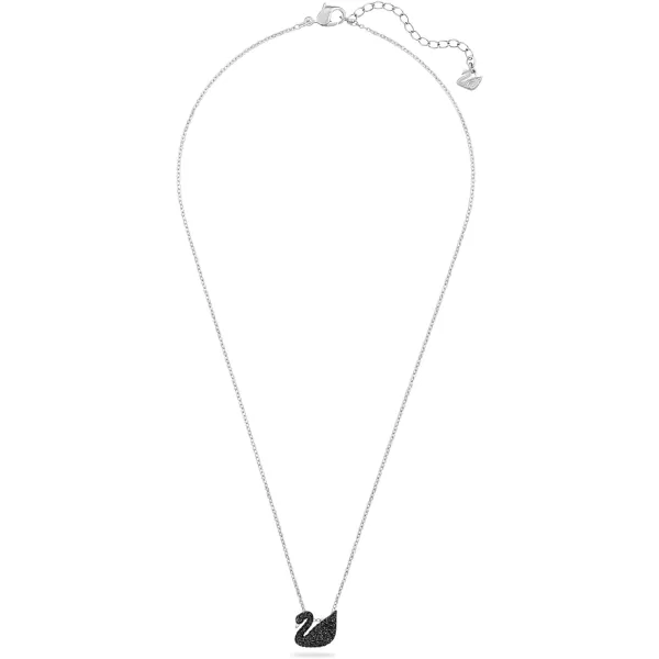 SWAROVSKI Iconic Swan Crystal Necklace Jewelry CollectionBlack Crystals Necklace