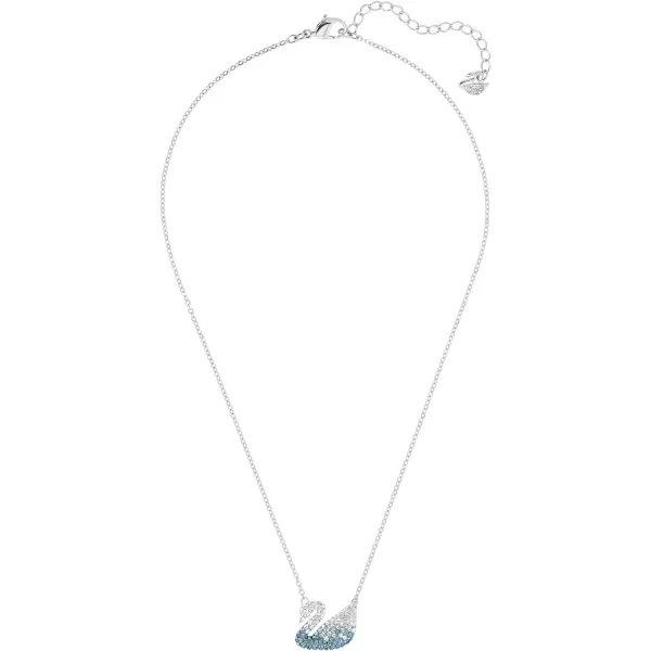 SWAROVSKI Iconic Swan Crystal Necklace Jewelry CollectionBlueClear Crystals Necklace