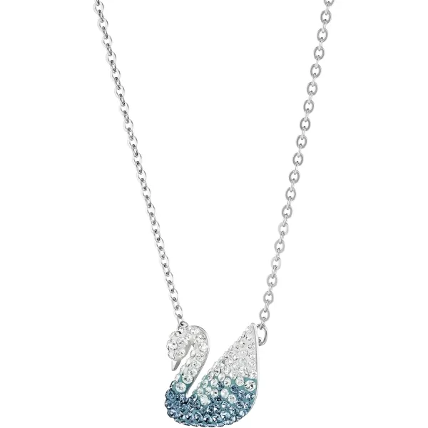 SWAROVSKI Iconic Swan Crystal Necklace Jewelry CollectionBlueClear Crystals Necklace