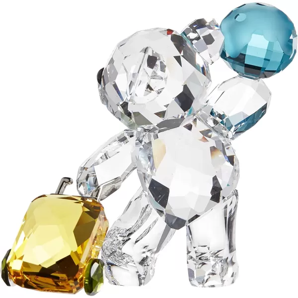 SWAROVSKI Kris Bear 30th Anniversary Figurine Set 4 Small Bears in Pink Green Yellow and Blue Crystal Part of The Kris Bear CollectionI Travel the World