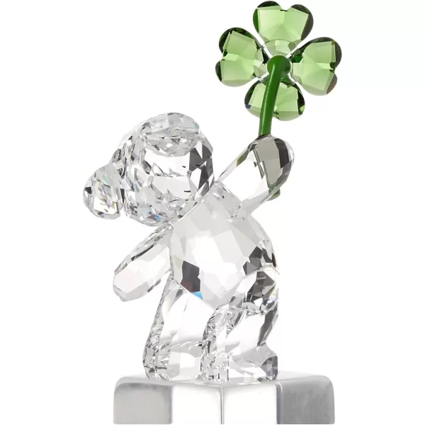 SWAROVSKI Kris Bear 30th Anniversary Figurine Set 4 Small Bears in Pink Green Yellow and Blue Crystal Part of The Kris Bear CollectionLucky Charm