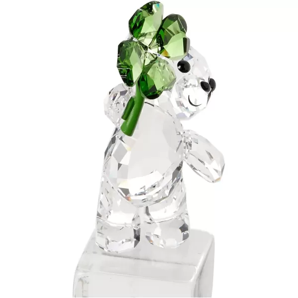 SWAROVSKI Kris Bear 30th Anniversary Figurine Set 4 Small Bears in Pink Green Yellow and Blue Crystal Part of The Kris Bear CollectionLucky Charm