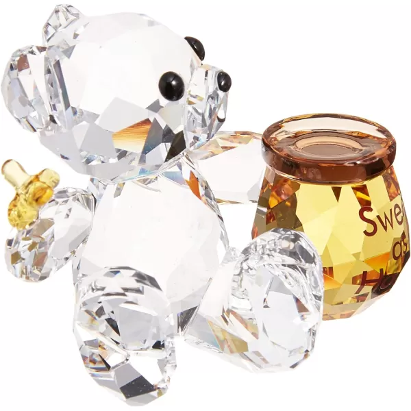 SWAROVSKI Kris Bear 30th Anniversary Figurine Set 4 Small Bears in Pink Green Yellow and Blue Crystal Part of The Kris Bear CollectionSweet as Honey