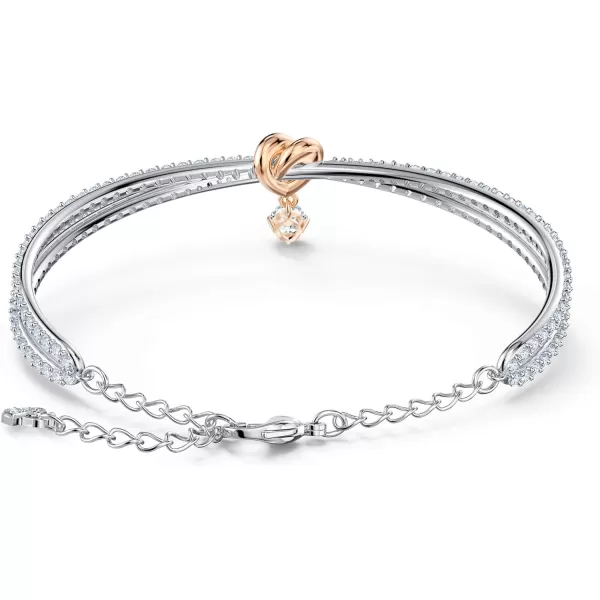 SWAROVSKI Lifelong Heart Necklace Earrings and Bracelet Crystal Jewelry Collection Rose Gold amp Rhodium Tone FinishBangle Bracelet