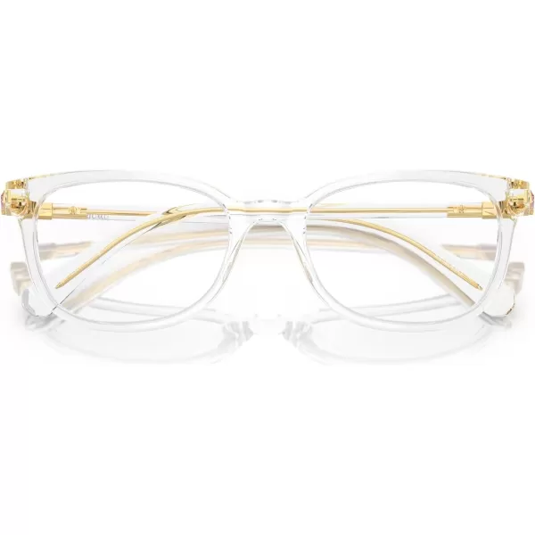 SWAROVSKI Womens Sk2003f Low Bridge Fit Rectangular Prescription Eyewear FramesCrystalDemo Lens