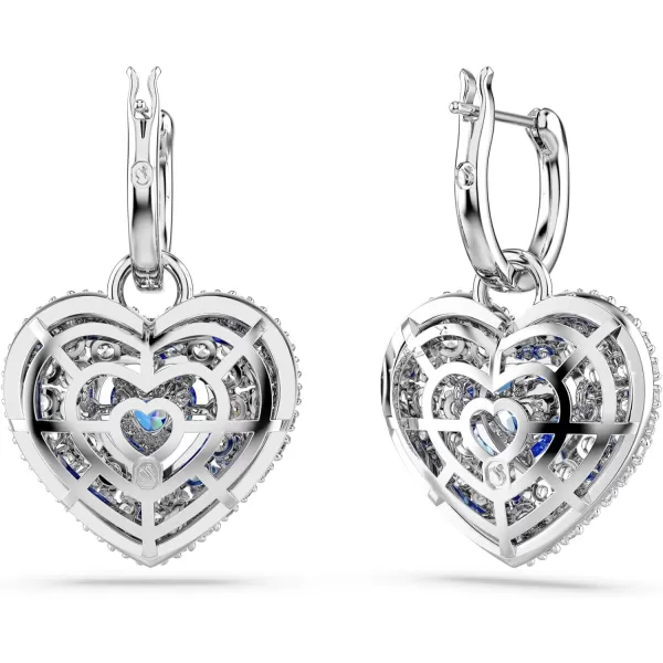 Swarovski Hyperbola drop earrings Heart Blue Rhodium FinishedSwarovski Hyperbola drop earrings Heart Blue Rhodium Finished