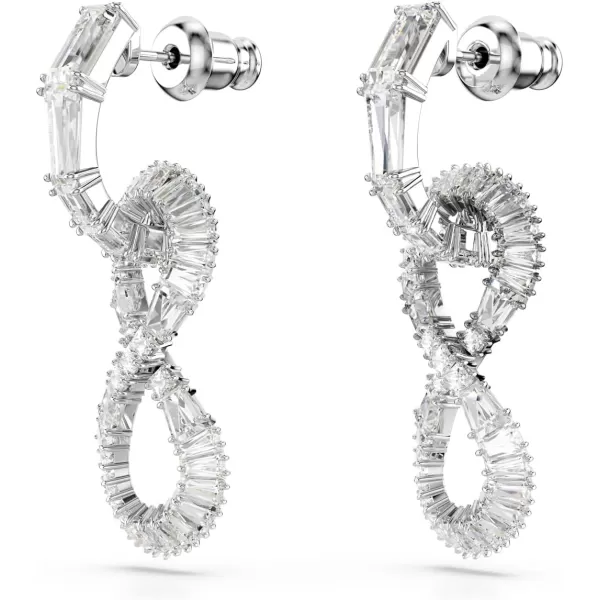 Swarovski Hyperbola drop earrings Infinity Clear Rhodium FinishedSwarovski Hyperbola drop earrings Infinity Clear Rhodium Finished