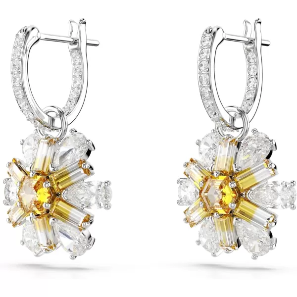 Swarovski Idyllia drop earrings Flower Yellow Rhodium FinishedSwarovski Idyllia drop earrings Flower Yellow Rhodium Finished