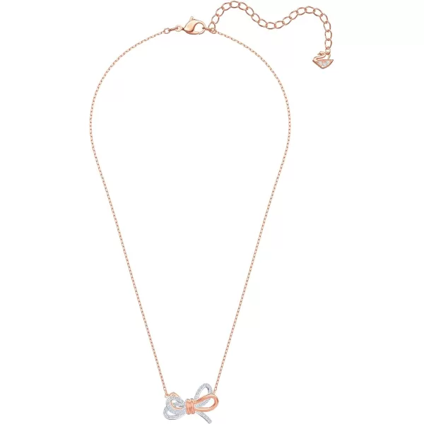 Swarovski Lifelong Bow Necklace and Bracelet Jewelry Collection Clear Crystals Rhodium FinishPendant Necklace