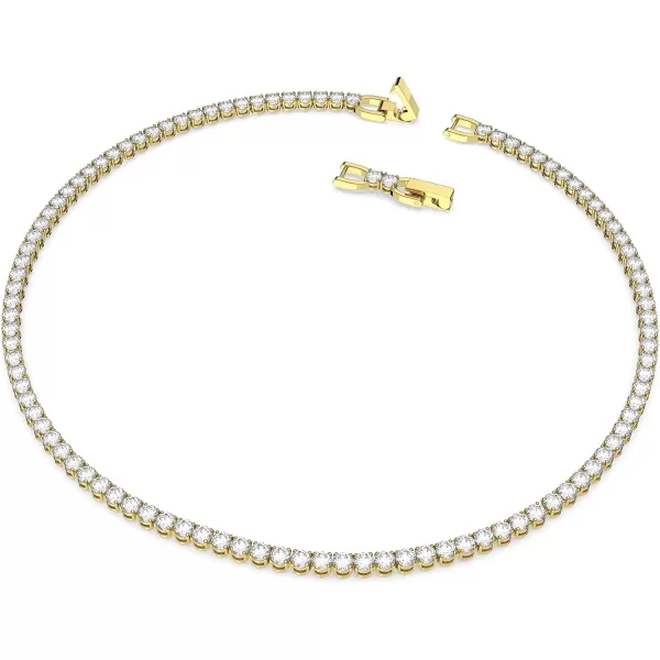 Swarovski Matrix Tennis NecklaceGold Tone