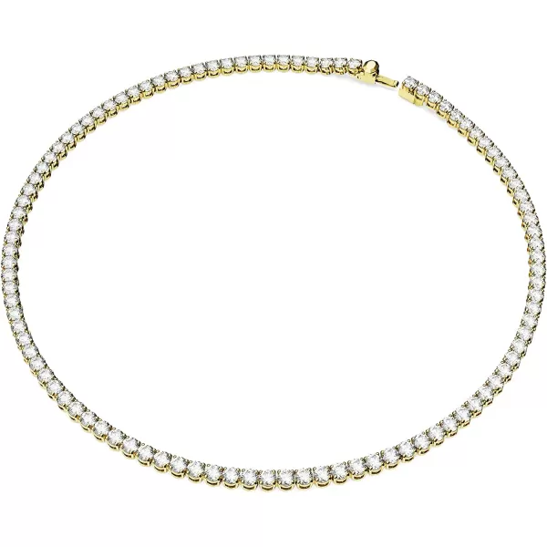 Swarovski Matrix Tennis NecklaceNEW Gold Tone