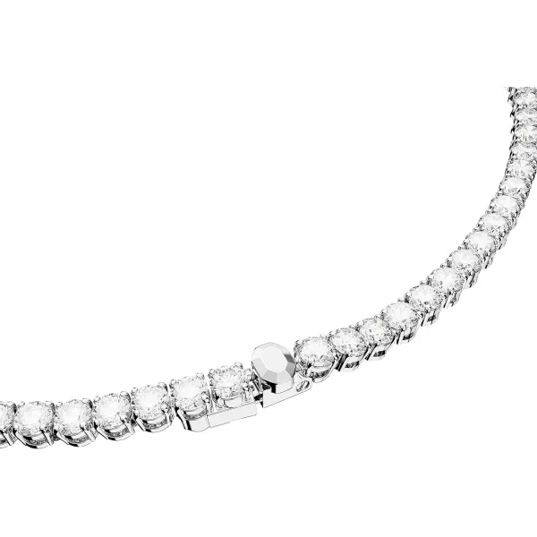 Swarovski Matrix Tennis NecklaceSilver Tone