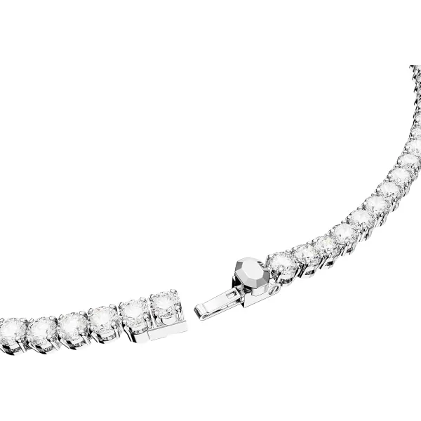 Swarovski Matrix Tennis NecklaceSilver Tone