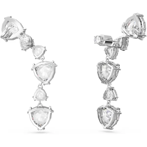 Swarovski Mesmera Earring Jewelry Collection Rhodium Finish Clear CrystalsSilver Ear Cuff