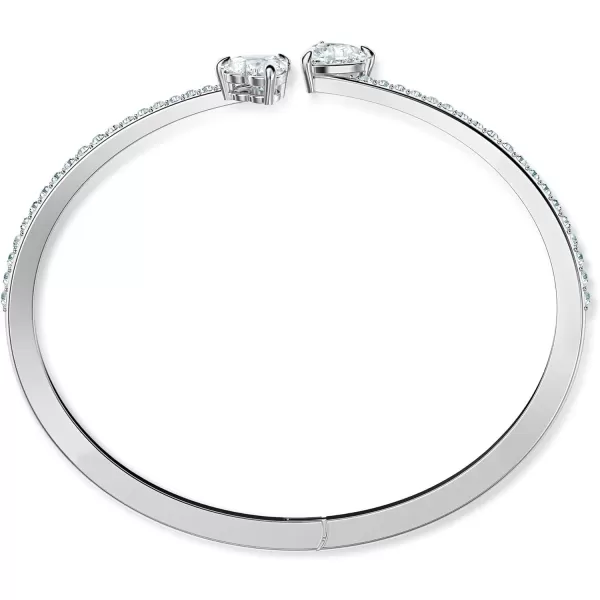 Swarovski Soul Heart Bangle Bracelet Collection Rhodium Finish Clear CrystalsLarge