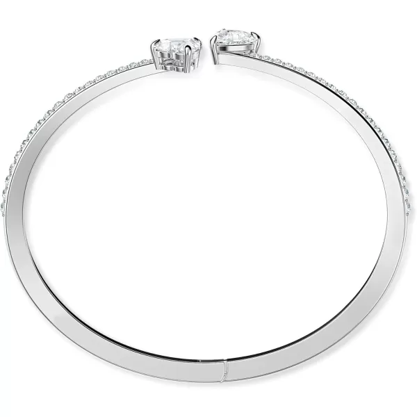 Swarovski Soul Heart Bangle Bracelet Collection Rhodium Finish Clear CrystalsMedium