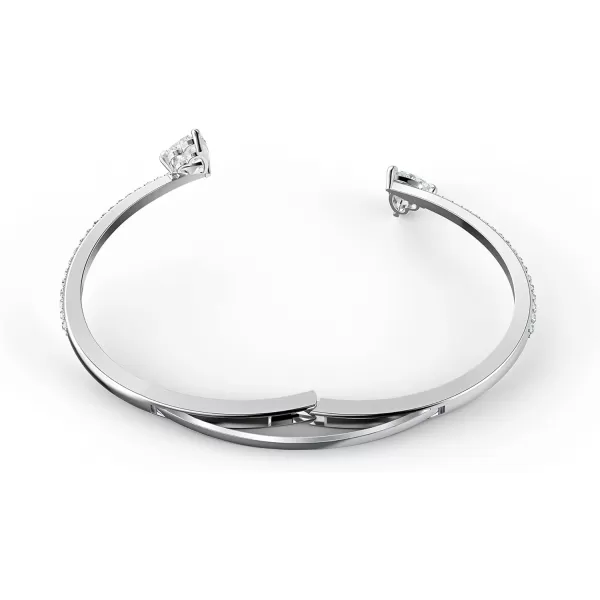 Swarovski Soul Heart Bangle Bracelet Collection Rhodium Finish Clear CrystalsMedium