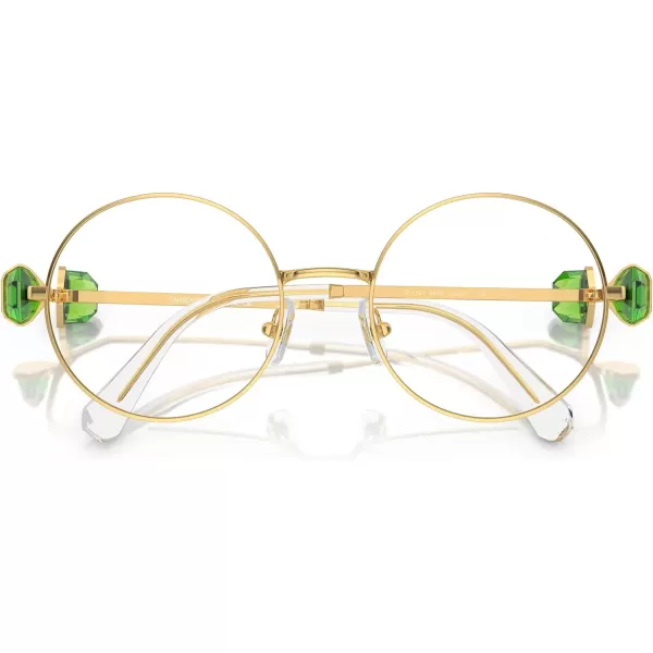 Swarovski Womens Sk1001 Round Prescription Eyewear FramesGoldDemo Lens