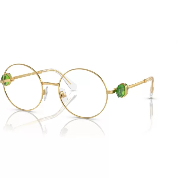 Swarovski Womens Sk1001 Round Prescription Eyewear FramesGoldDemo Lens