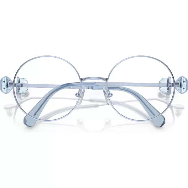 Swarovski Womens Sk1001 Round Prescription Eyewear FramesLight BlueDemo Lens