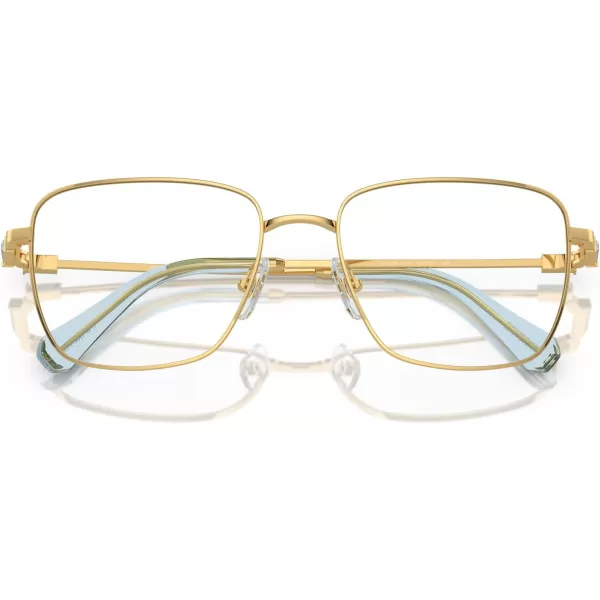 Swarovski Womens Sk1003 Square Prescription Eyewear FramesGoldBlueDemo Lens