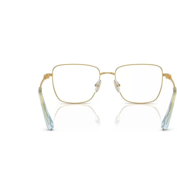 Swarovski Womens Sk1003 Square Prescription Eyewear FramesGoldBlueDemo Lens