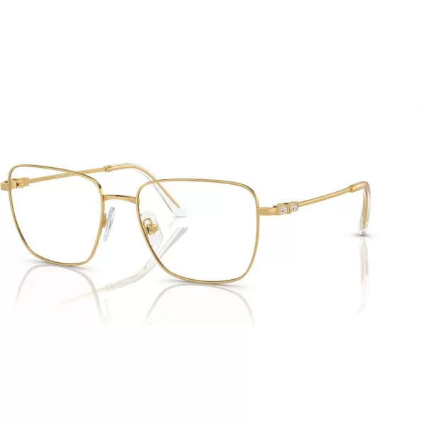 Swarovski Womens Sk1003 Square Prescription Eyewear FramesGoldDemo Lens