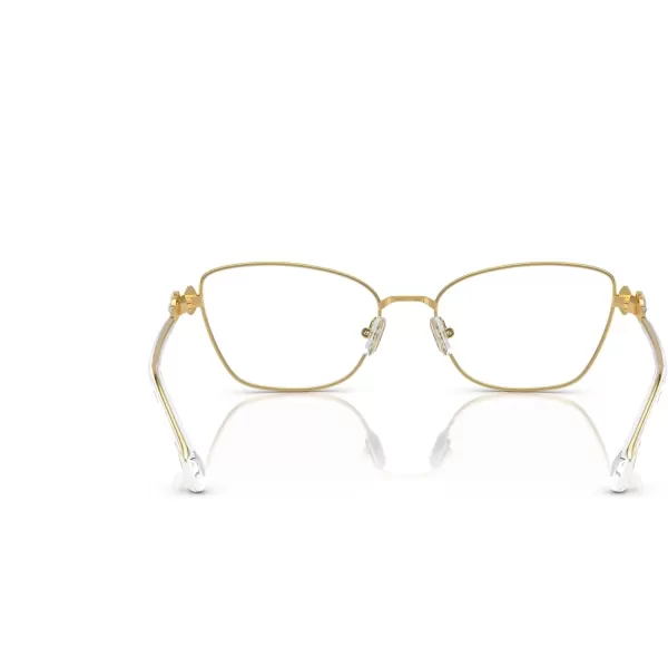 Swarovski Womens Sk1006 Square Prescription Eyewear FramesGoldDemo Lens