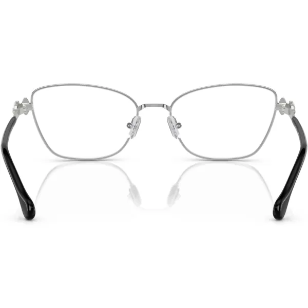 Swarovski Womens Sk1006 Square Prescription Eyewear FramesSilverBlackDemo Lens