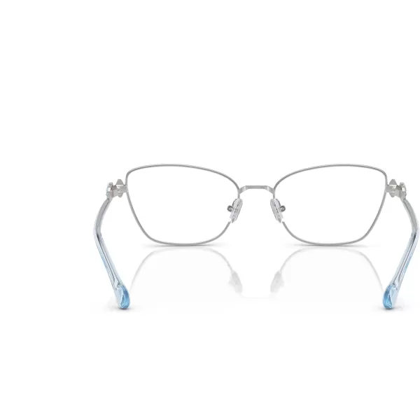 Swarovski Womens Sk1006 Square Prescription Eyewear FramesSilverBlueDemo Lens