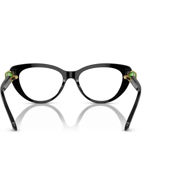 Swarovski Womens Sk2005 Cat Eye Prescription Eyewear FramesBlackGreenDemo Lens