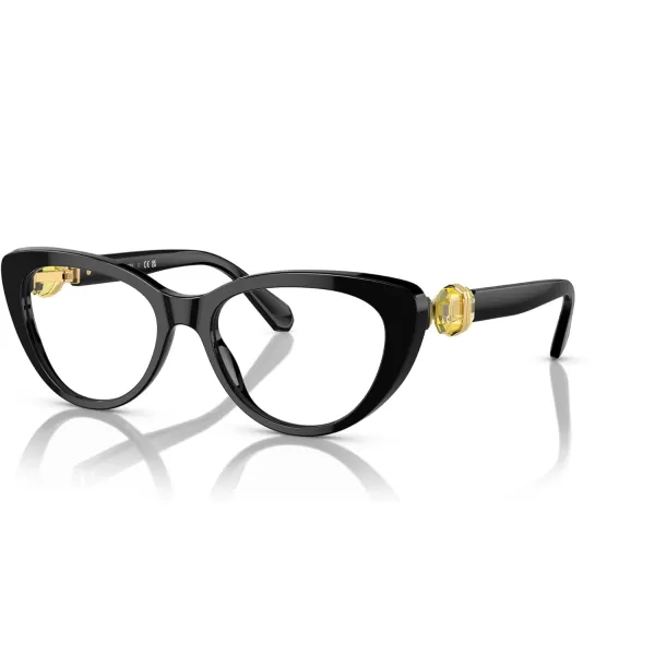 Swarovski Womens Sk2005 Cat Eye Prescription Eyewear FramesBlackYellowDemo Lens