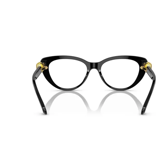 Swarovski Womens Sk2005 Cat Eye Prescription Eyewear FramesBlackYellowDemo Lens