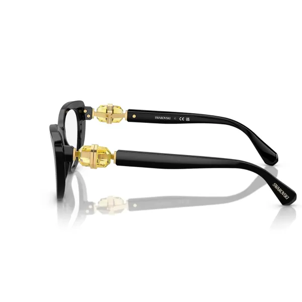 Swarovski Womens Sk2005 Cat Eye Prescription Eyewear FramesBlackYellowDemo Lens