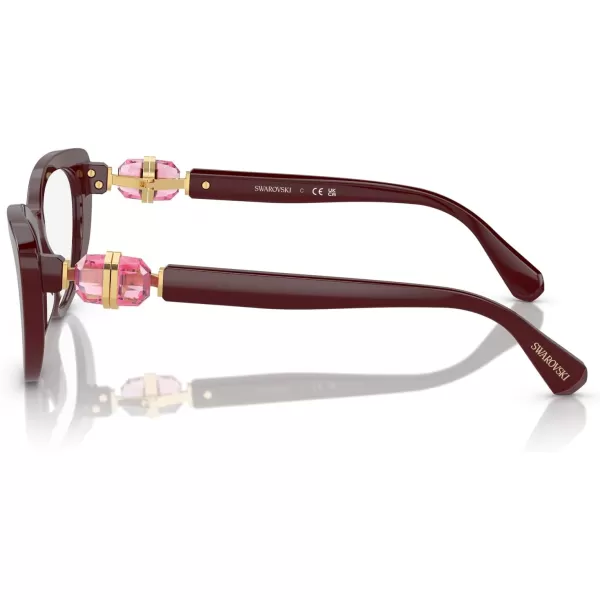 Swarovski Womens Sk2005 Cat Eye Prescription Eyewear FramesBurgundyDemo Lens