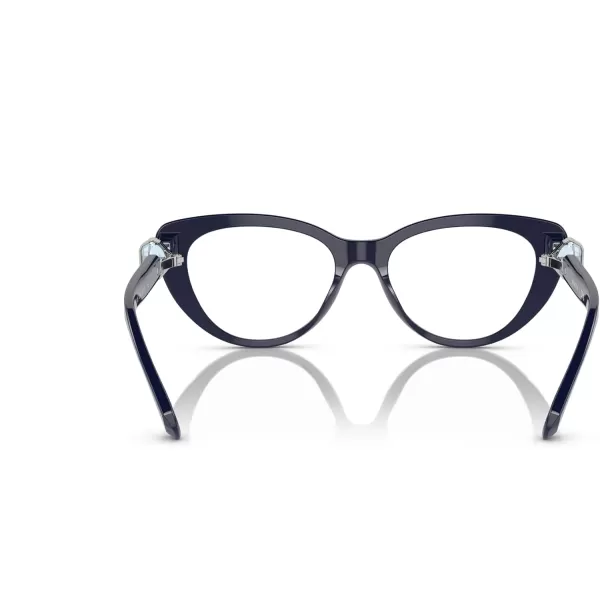 Swarovski Womens Sk2005 Cat Eye Prescription Eyewear FramesDark BlueDemo Lens