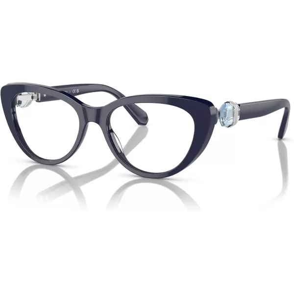 Swarovski Womens Sk2005 Cat Eye Prescription Eyewear FramesDark BlueDemo Lens