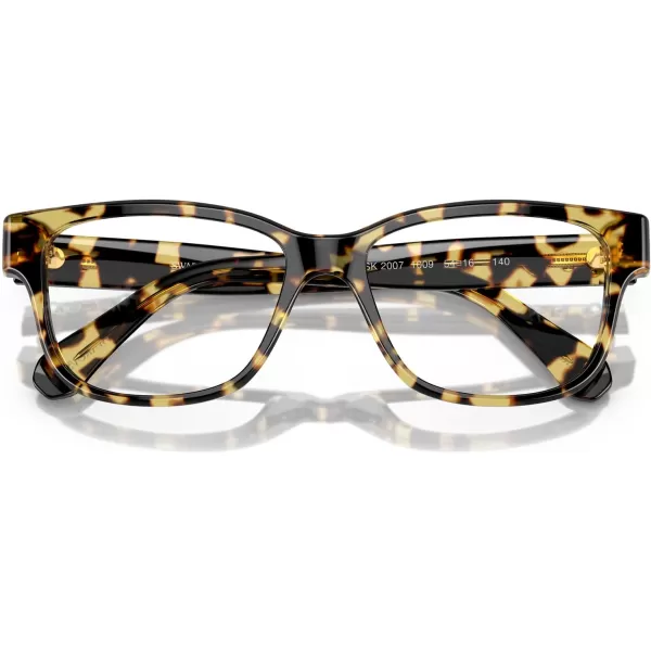 Swarovski Womens Sk2007 Square Prescription Eyewear FramesHavana ClearDemo Lens