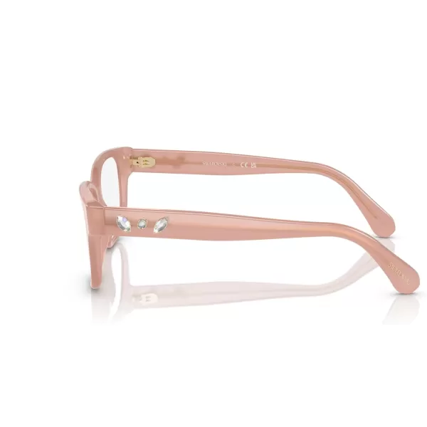 Swarovski Womens Sk2007 Square Prescription Eyewear FramesOpal PinkDemo Lens