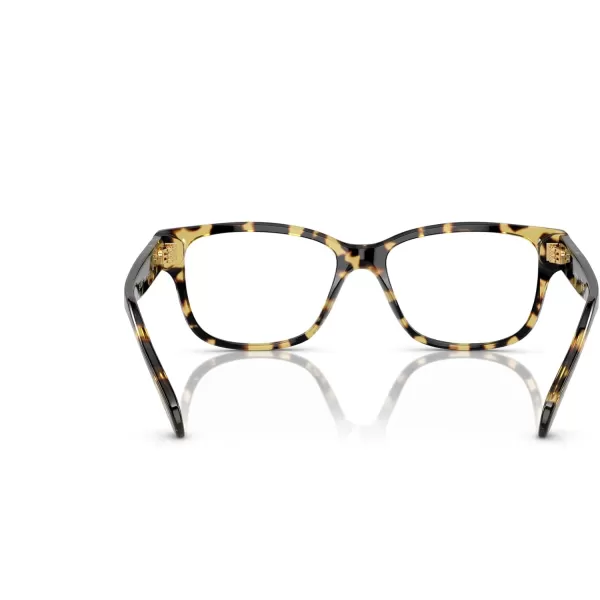 Swarovski Womens Sk2007f Low Bridge Fit Square Prescription Eyewear FramesHavana ClearDemo Lens