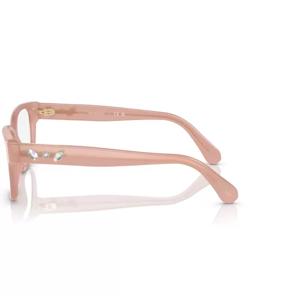 Swarovski Womens Sk2007f Low Bridge Fit Square Prescription Eyewear FramesOpal PinkDemo Lens