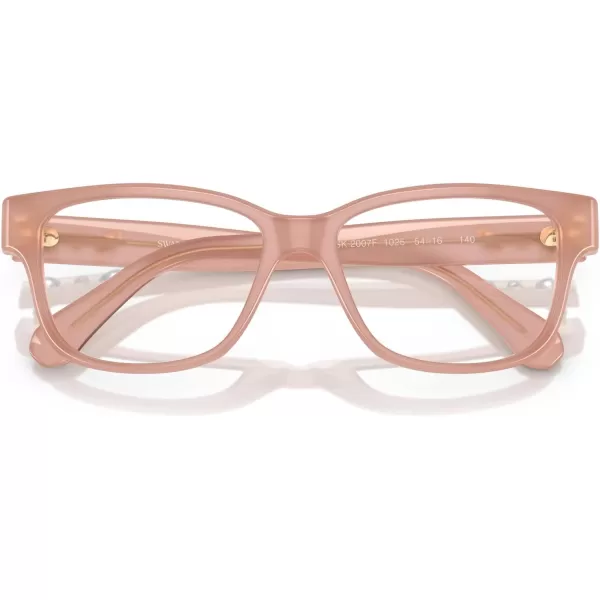 Swarovski Womens Sk2007f Low Bridge Fit Square Prescription Eyewear FramesOpal PinkDemo Lens