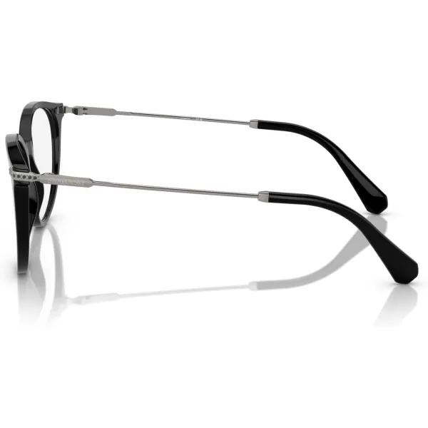 Swarovski Womens Sk2009 Round Prescription Eyewear FramesBlackGunmetalDemo Lens