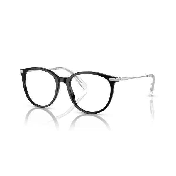 Swarovski Womens Sk2009 Round Prescription Eyewear FramesBlackSilverDemo Lens