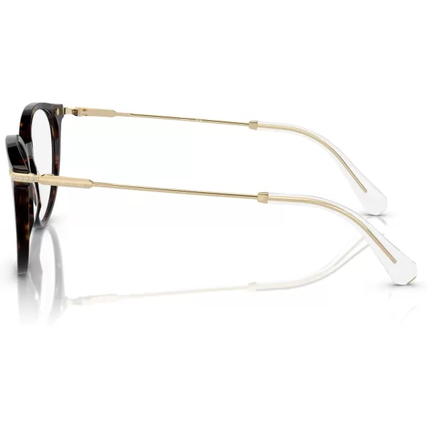 Swarovski Womens Sk2009 Round Prescription Eyewear FramesDark HavanaDemo Lens