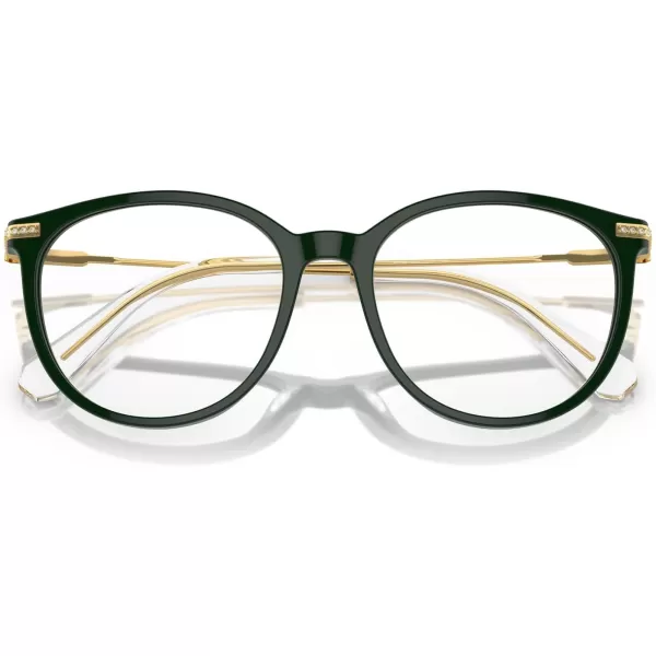 Swarovski Womens Sk2009 Round Prescription Eyewear FramesGreenDemo Lens