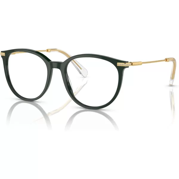 Swarovski Womens Sk2009 Round Prescription Eyewear FramesGreenDemo Lens