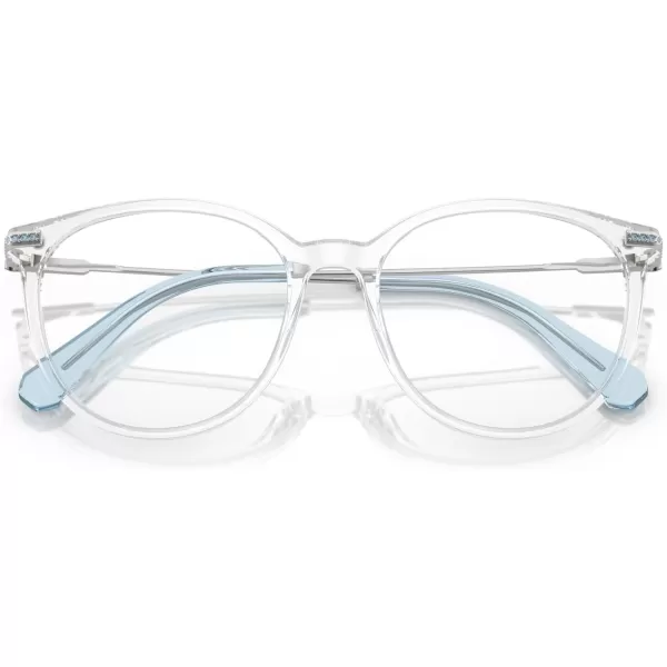 Swarovski Womens Sk2009 Round Prescription Eyewear FramesTransparentDemo Lens