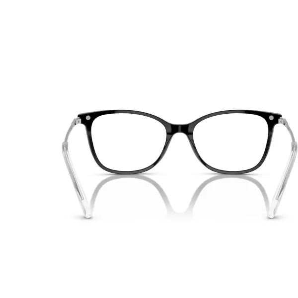 Swarovski Womens Sk2010 Square Prescription Eyewear FramesBlackSilverDemo Lens